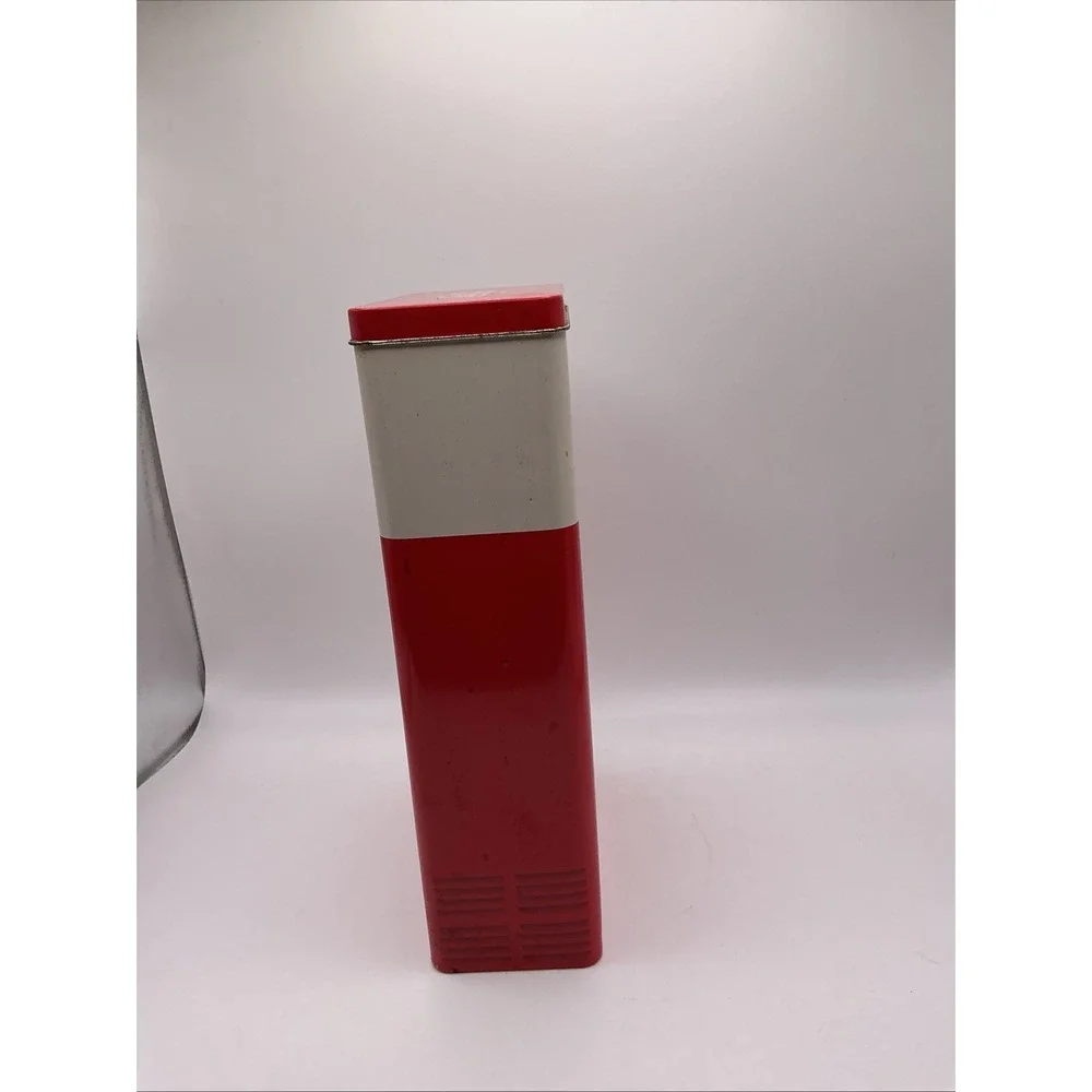 Coca Cola 1999 Coke Vending Machine Tin with 4 pc. 8 oz. Glass Set inside tin